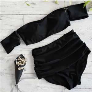 Black high waisted bikini